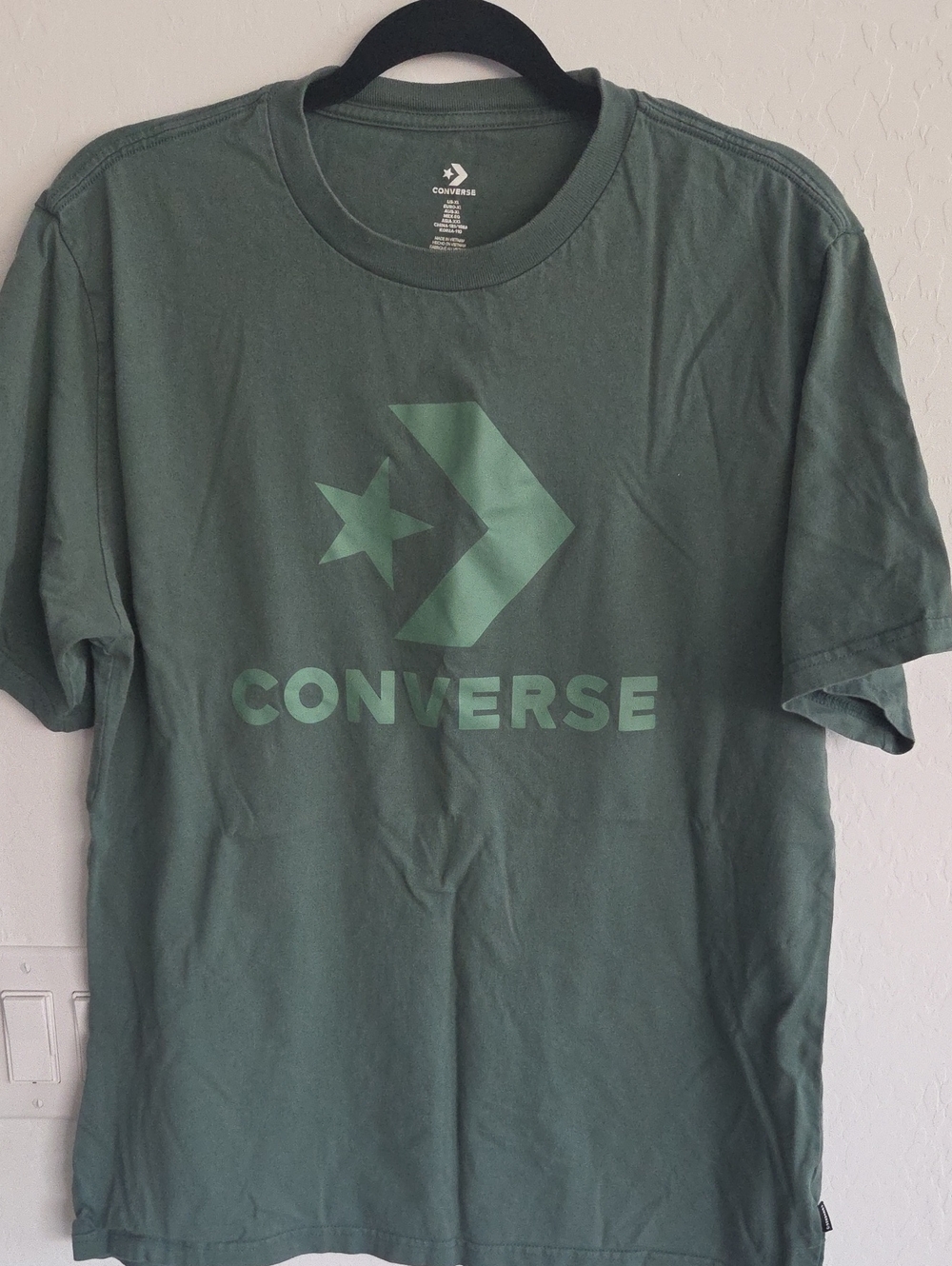 Converse Men's Forest Green Logo Short Sleeve Tee